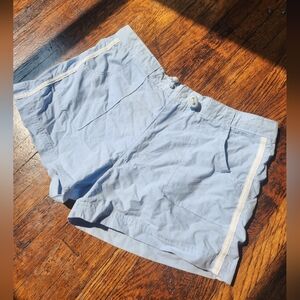 Baby blue shor shorts with button snap and bungee detail size 7 BNCI athletique